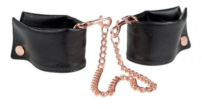 Мягкие манжеты Entice French Cuffs с цепью, цвет: черный